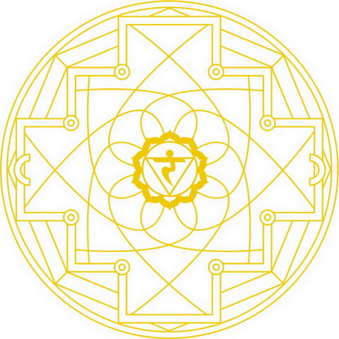 Manipura Chakra Mandala Coloring Page